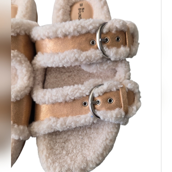 No Boundaries Fuzzy Sandals with Buckles - Picture 3 of 5